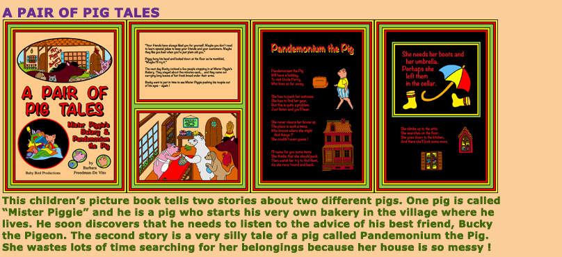A picture book with two stories about pigs