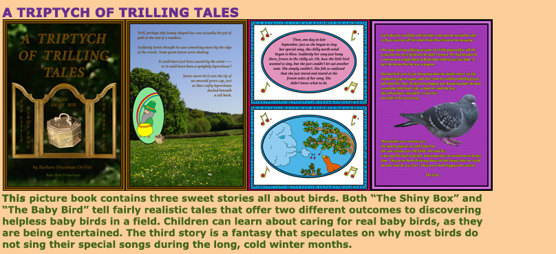 A Triptych of Trilling Tales : 3 sweet stories about birds