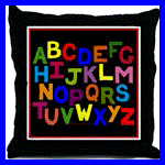 Alphabet pillow sample.