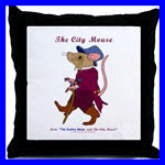 City Mouse throw pillow