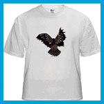 Animal tees with rock doves in flight