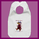 Baby clothes: bib with the City Mouse.