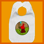 Baby clothes: bib with Little Red Riding Hood.