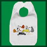 Baby Clothes: bib with cats.