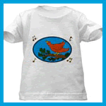 Infant T-shirts with song birds