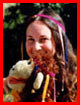 Children's stories and fairy tales from Baby Bird Productions. A photo of Barbara with her monkey puppet.