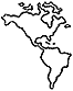Tiny map of North, Central and South America.