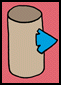 A cardboard tube with a cone for a nose.