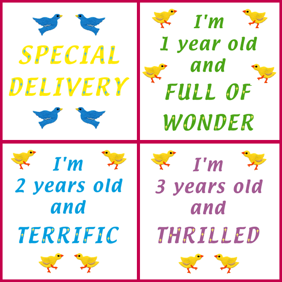 Kids birthday T-shirt and children's clothing designs for one year olds, two year olds and three year olds and babies