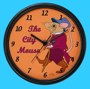 City Mouse kid's wall clock
