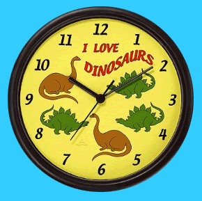 I love dinosaurs kids wall clock