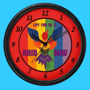 Life can be a rainbow children's wall clocks