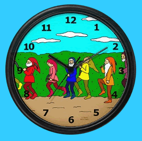 The Seven Dwarfs kid's wall clocks