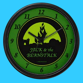 Jack and the Beanstalk fairy tale kid's wall clocks