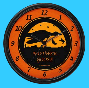 Mother Goose nursery rhyme kids wall clocks