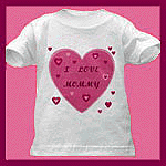 Family Love Clothing: "I Love Mommy" T-shirt.