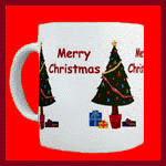 Christmas Gifts: Christmas trees mugs.