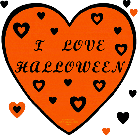 Halloween Gifts : Our I Love Halloween heart pictures come on baby and kids' clothing, adult clothes and Halloween gifts.