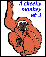 3 year olds birthday T-shirt design with apes