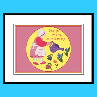 Mary, Mary, Quite Contrary kids wall art framed prints