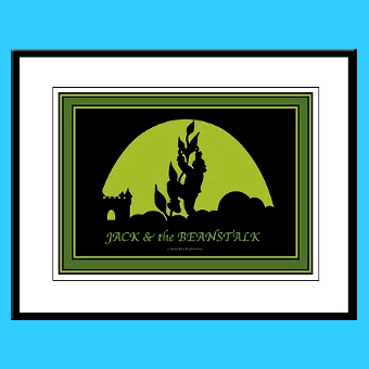 Jack and the Beanstalk fairy tale kids wall art framed prints