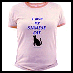 Siamese cats on T-shirts
