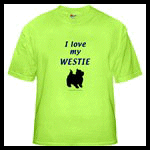 Westies dogs West Highland terriers on T-shirts