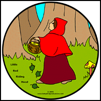 Little Red Riding Hood, who comes on children's clothing, baby clothes and gifts.