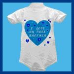 Twins' Children's Clothing: "I Love My Twin Brother" baby clothes.
